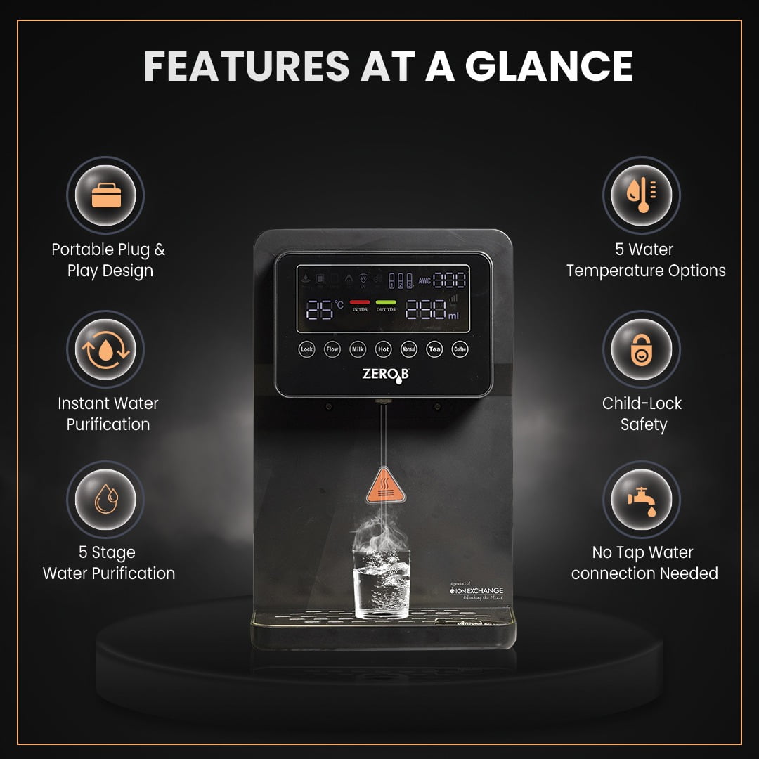 Features of ZeroB Ignite Portable Hot & Normal Water at a glance