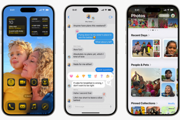 Showcasing the latest features of the iPhone iOS 18 update, including new customization options, intelligent updates, and enhanced connectivity.