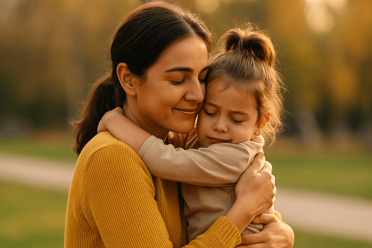 A mother and child hugging warmly after a tantrum, symbolizing emotional repair and the powerful truths about child tantrums.