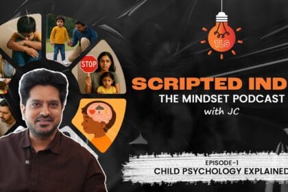 Scripted India podcast cover with host Jatin Chandolia on The Logic Stick YouTube channel, focused on decoding Indian psychology and emotions.