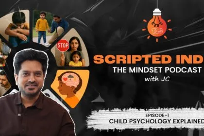 Scripted India podcast cover with host Jatin Chandolia on The Logic Stick YouTube channel, focused on decoding Indian psychology and emotions.