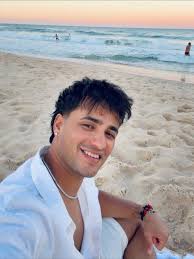 Abhishek Sharma playing an explosive lofted shot during the 3rd T20 international match between India and New Zealand, sealing India’s victory.