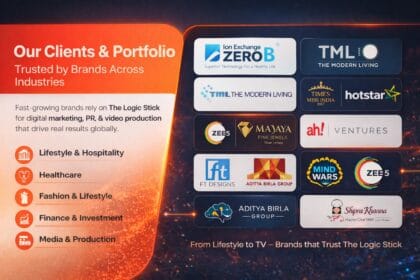 The Logic Stick Digital marketing, PR and video production client portfolio showcasing brands like ZeroB, TML The Modern Living, Zee5, Hotstar, Aditya Birla Group and ah! Ventures across industries.