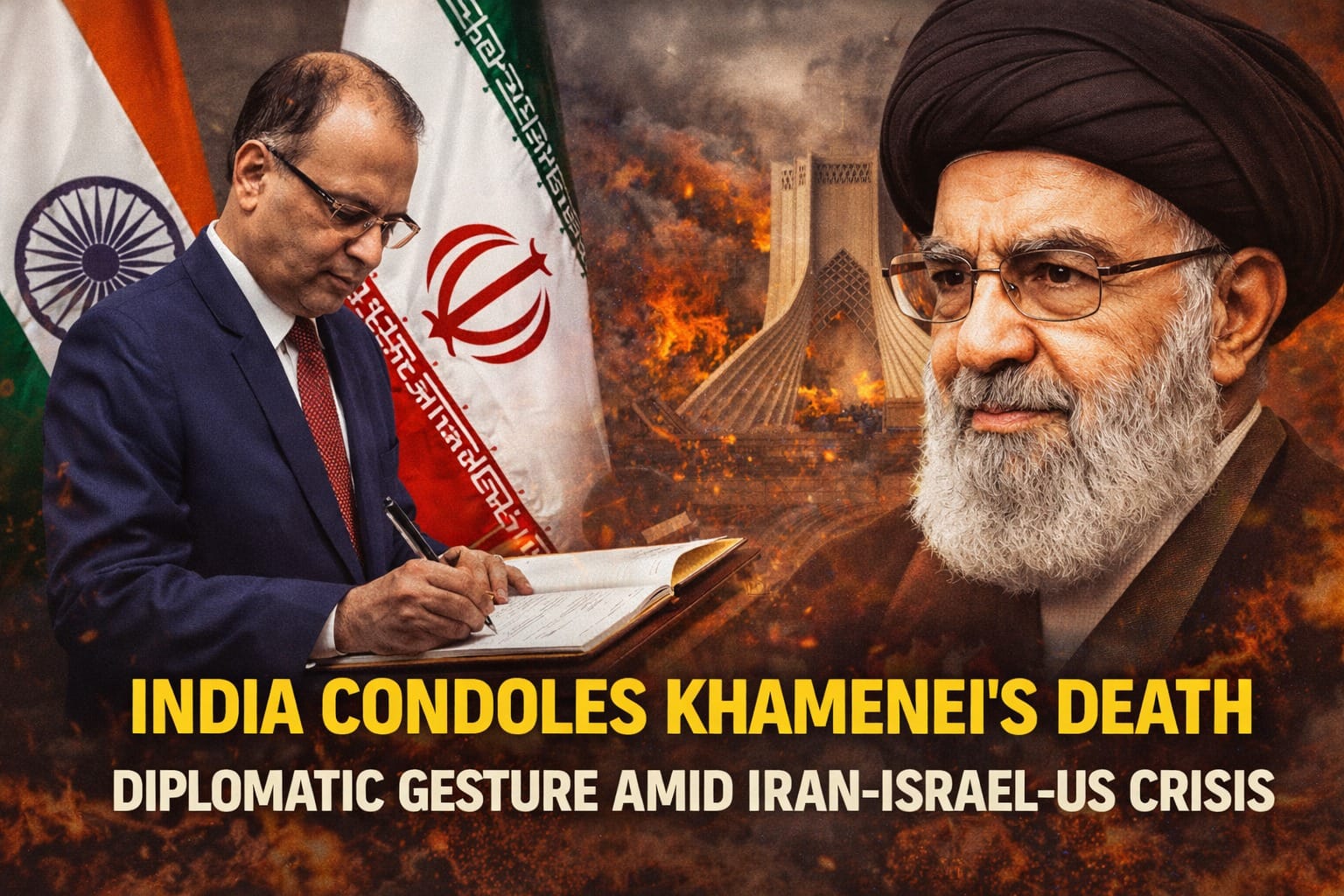 India offcially conveyed condolences to Iran after the death of Iran’s Supreme Leader Ayatollah Ali Khamenei as India’s Foreign Secretary meets the Iranian ambassador in New Delhi amid rising Middle East tensions.