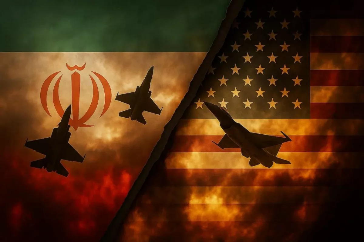 Prepared to Unleash Hell US Warns Iran Tehran Insists on No Talks showing US Iran tension with dramatic conflict visuals and geopolitical map
