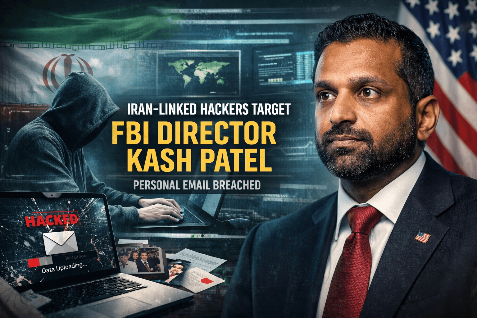 Iran-linked hackers target FBI Director Kash Patel personal email breach cyberattack global cybersecurity threat
