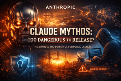 Anthropic Claude Mythos AI model concept showing cybersecurity risks and dangerous AI capabilities