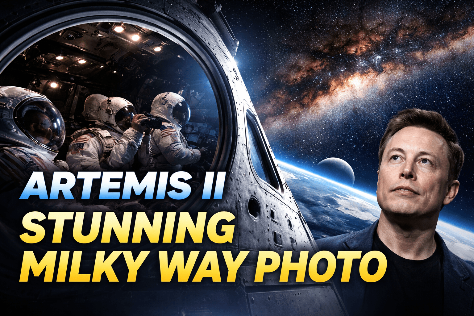 Artemis II Milky Way image captured by NASA astronauts from Orion spacecraft during lunar flyby