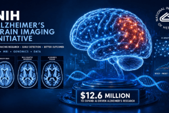 NIH Alzheimer’s Brain Imaging Initiative showing AI-driven MRI brain scan and neuroimaging research for Alzheimer’s detection