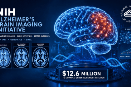 NIH Alzheimer’s Brain Imaging Initiative showing AI-driven MRI brain scan and neuroimaging research for Alzheimer’s detection
