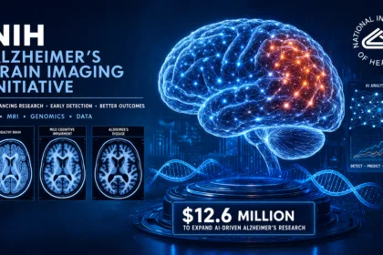 NIH Alzheimer’s Brain Imaging Initiative showing AI-driven MRI brain scan and neuroimaging research for Alzheimer’s detection