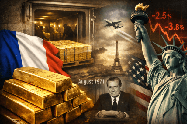 France gold reserves moved from US vaults highlighting fears of 1971 financial crisis and global market instability