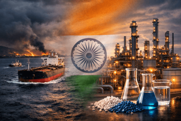 India waives customs duty on petrochemicals as oil tankers and industrial factories highlight supply chain impact from West Asia conflict