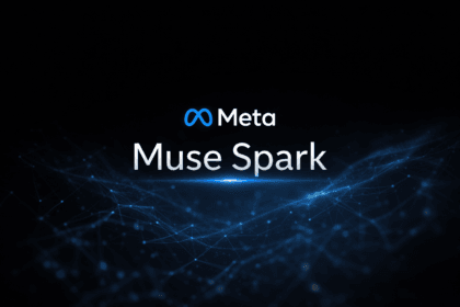 Meta AI Model Launch 2026 showing Muse Spark AI model by Meta with minimal premium design