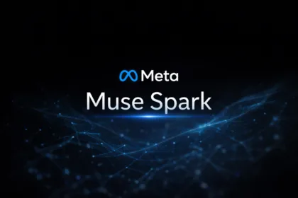 Meta AI Model Launch 2026 showing Muse Spark AI model by Meta with minimal premium design