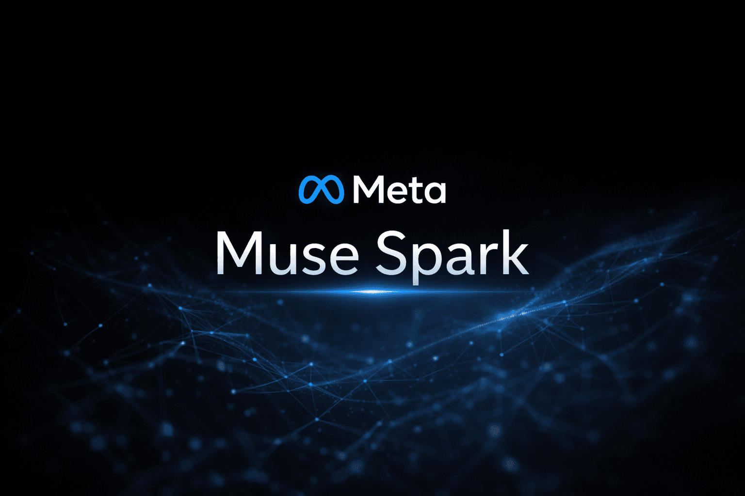 Meta AI Model Launch 2026 showing Muse Spark AI model by Meta with minimal premium design